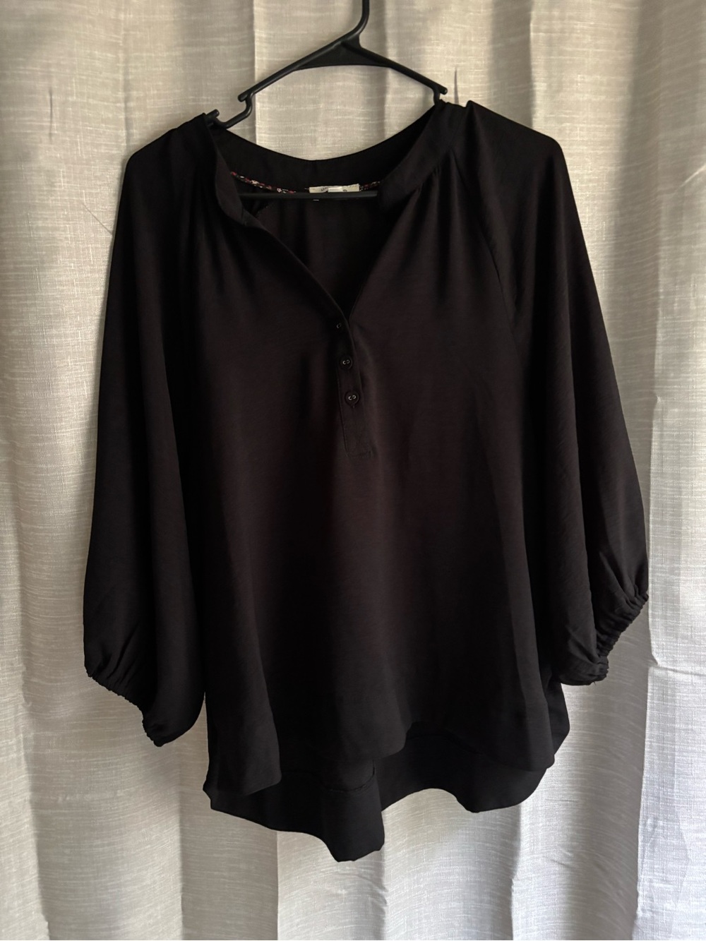 Umgee Black Peasant Blouse